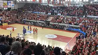 Play-off-Spiel zwischen ICL Manresa und dem Club Melilla Baloncesto im Juni 2018