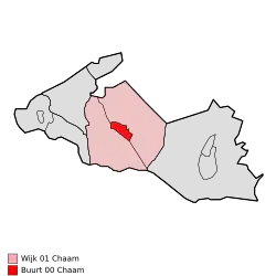 Lage von Chaam in der Gemeinde Alphen-Chaam
