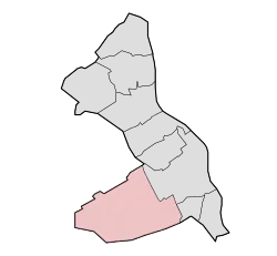 Lage von Overloon in der Gemeinde Boxmeer