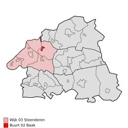 Lage von Baak in der Gemeinde Bronckhorst