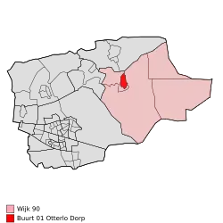 Lage von Otterlo in der Gemeinde Ede