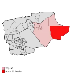 Lage von Deelen in der Gemeinde Ede