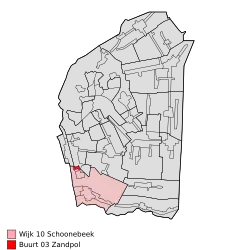 Lage von Zandpol in der Gemeinde Emmen