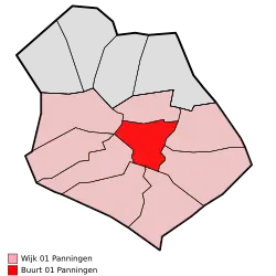 Lage von Panningen in der ehemaligen Gemeinde Helden