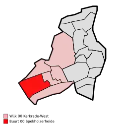 Lage von Spekholzerheide in der Gemeinde Kerkrade