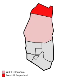 Lage von Purmerland in der Gemeinde Landsmeer