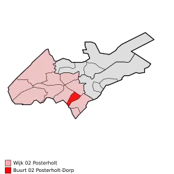 Lage von Posterholt in der Gemeinde Roerdalen