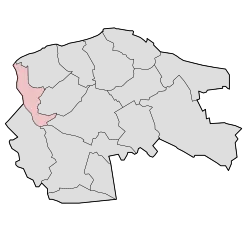 Lage von Retranchement in der Gemeinde Sluis