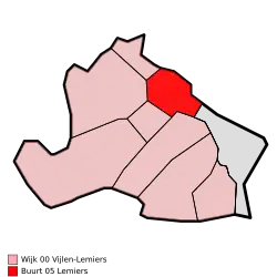 Lage von Lemiers in der Gemeinde Vaals