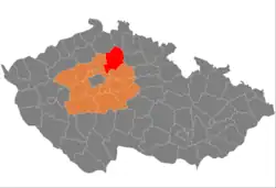 Lage des Okres Mladá Boleslav