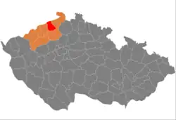 Lage des Okres Ústí nad Labem