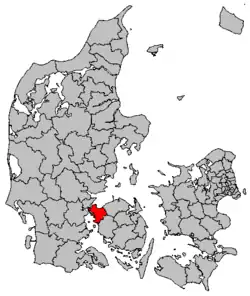 Lage von Middelfart in Dänemark