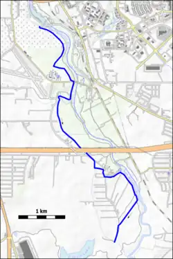 Verlauf des Aquädukts in San Antonio, Texas