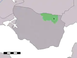 Lage von 's-Heer Abtskerke in der Gemeinde Borsele