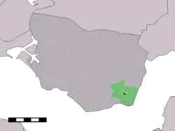 Lage von Baarland in der Gemeinde Borsele