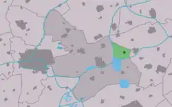 Lage von Jistrum in der Gemeinde Tytsjerksteradiel