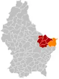 Lage von Rosport-Mompach im Großherzogtum Luxemburg