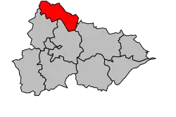 Lage des Kantons Arracourt im Arrondissement Lunéville