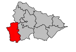 Lage des Kantons Bayon im Arrondissement Lunéville