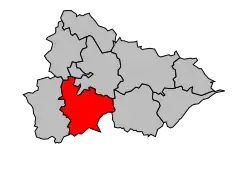 Lage des Kantons Gerbéviller im Arrondissement Lunéville