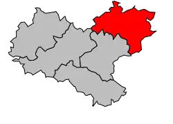 Lage des Kantons Albestroff innerhalb des Arrondissements Château-Salins