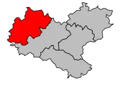 Lage des Kantons Delme innerhalb des Arrondissements Château-Salins