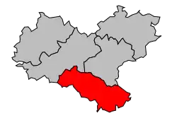 Lage des Kantons Vic-sur-Seille innerhalb des Arrondissements Château-Salins