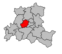 Lage des Kantons Épinal-Ouest innerhalb des Arrondissements Épinal