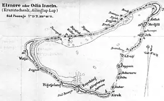 Historische Karte des Atolls