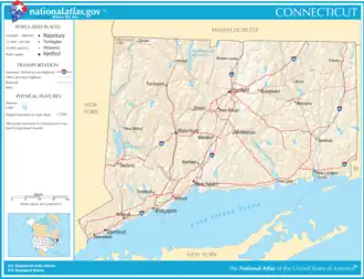 Karte von Connecticut