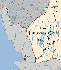 Karte des Finnveden