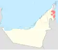 Lage al-Fudschairas in den Vereinigten Arabischen Emiraten