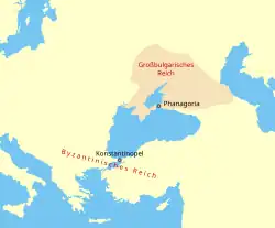 Lage des Großbulgarischen Reiches.