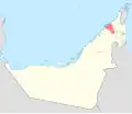 Lage Umm al-Qaiwains in den Vereinigten Arabischen Emiraten