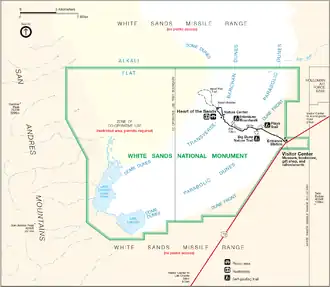 Karte des Nationalparks mit seinen Grenzen