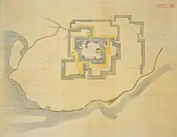 Plan der Burg Yatsushiro