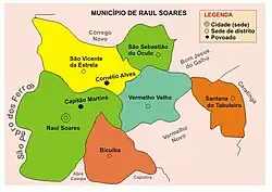 Distrikte im Munizip Raul Soares