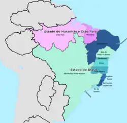 Karte Brasiliens 1709