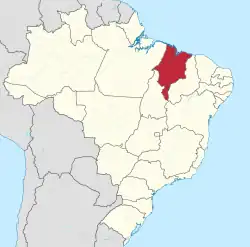 Lage des brasilianischen Bundesstaates Maranhão