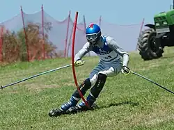 Marcel Knapp im Slalom der FIS-Superkombination von Rettenbach im Juli 2011