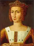 Porträt der burgundischen Herzogin Margarete III. (1350–1405)
