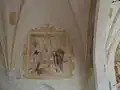 Fresko des Kreuzestodes Christi im Langhaus