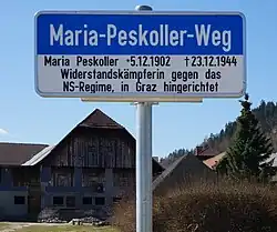 Maria-Peskoller-Weg in Villach - St. Ruprecht, Kärnten