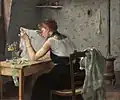 Ullakko­kamarissa, 1889, Schwester Hilda in Marias Wohnung in Paris