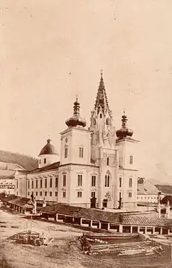 Historische Ansicht der Basilika, ca.&nbsp;1880