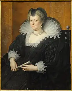 Frans Pourbus: Maria de Medici, 1616. Ein gezackter Medicikragen.