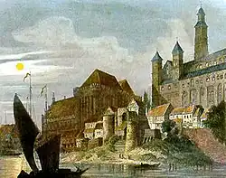 Die Marienburg in Ostpreußen, Stahlstich, 1834