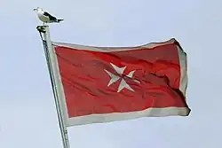 Wehende Handelsflagge