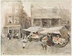Floris Arntzenius (1874/1925): Markt mit Blumenständen, Rijksmuseum Amsterdam.