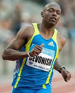 Marlon Devonish hatte 1999 WM-Silber mit der britischen Sprintstaffel gewonnen und kam hier auf den achten&nbsp;Platz